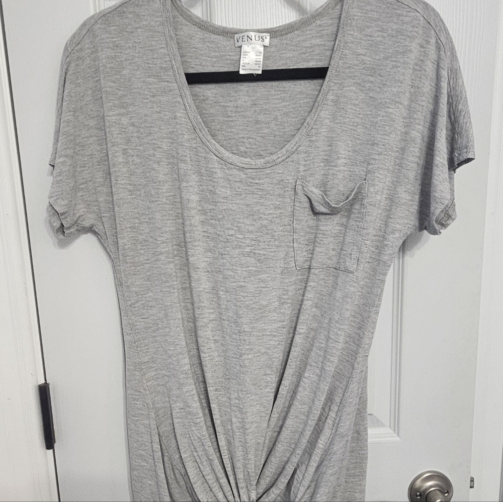 Venus Twist Front Gray Tunic